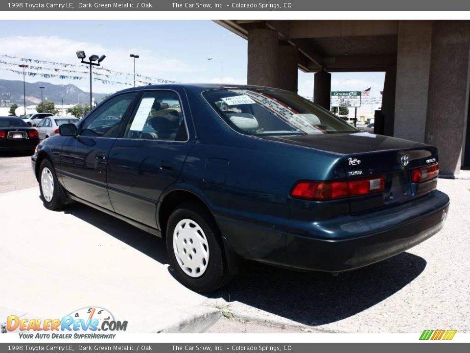 1998 Toyota Camry LE Dark Green Metallic / Oak Photo #4