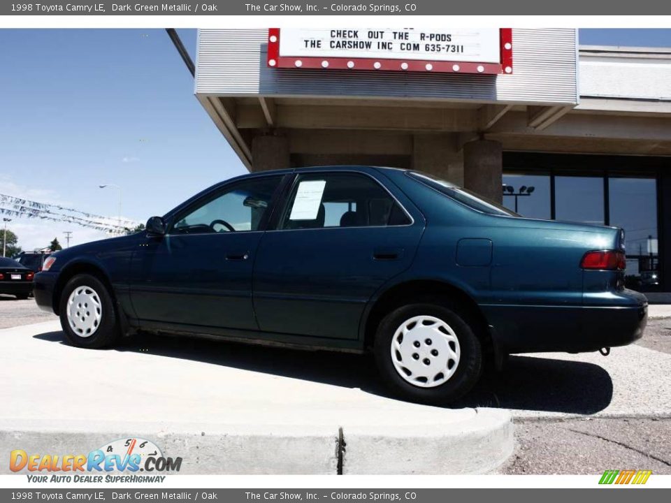 1998 Toyota Camry LE Dark Green Metallic / Oak Photo #5