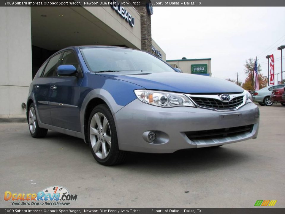 2009 Subaru Impreza Outback Sport Wagon Newport Blue Pearl / Ivory Tricot Photo #1