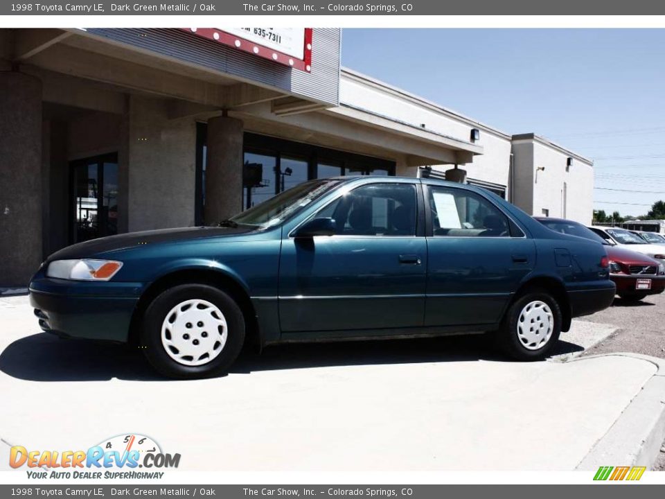 1998 Toyota Camry LE Dark Green Metallic / Oak Photo #14