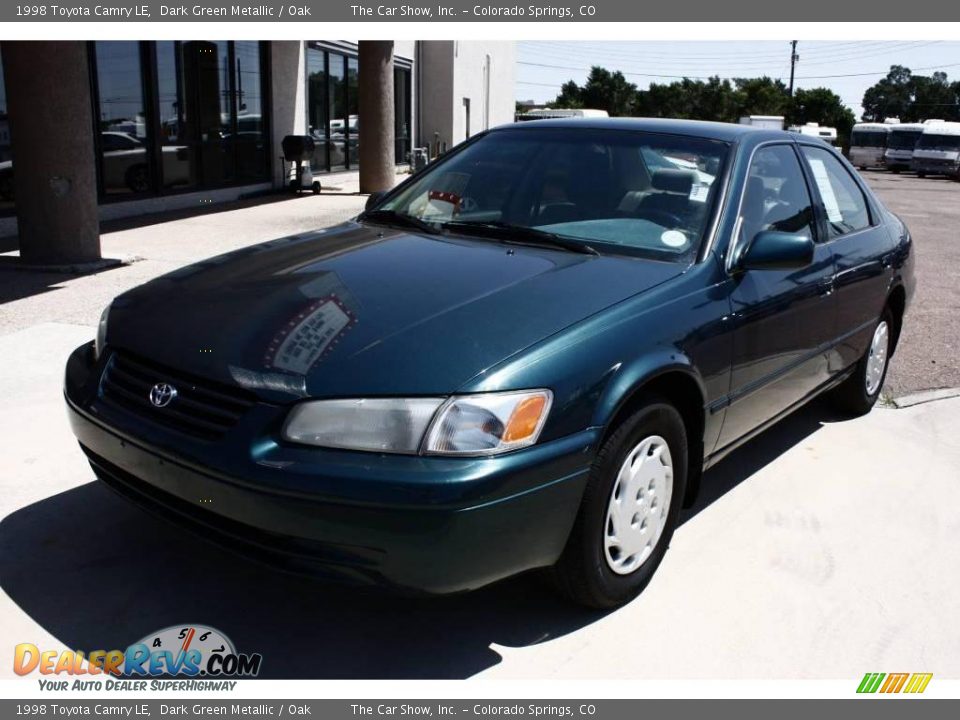 1998 Toyota Camry LE Dark Green Metallic / Oak Photo #20