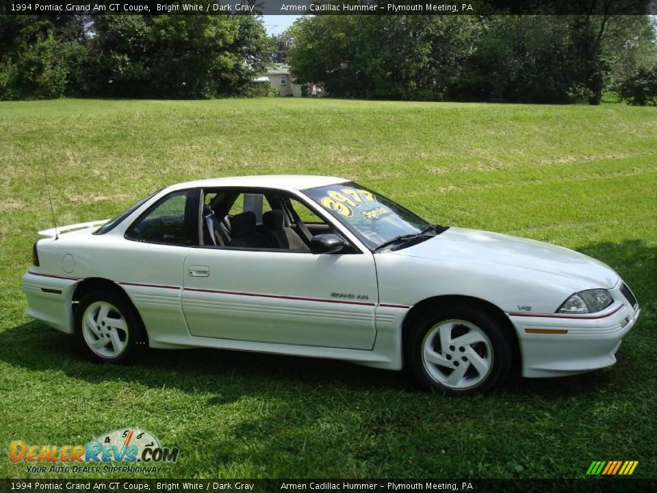 1994 Pontiac Grand Am GT Coupe Bright White / Dark Gray Photo #5