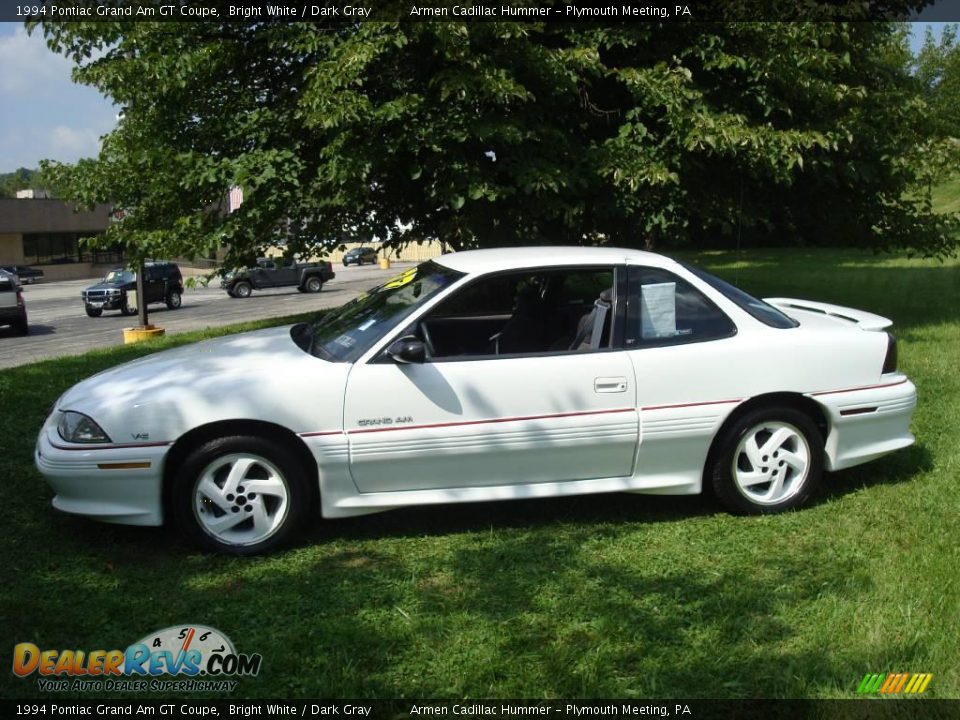 1994 Pontiac Grand Am GT Coupe Bright White / Dark Gray Photo #9