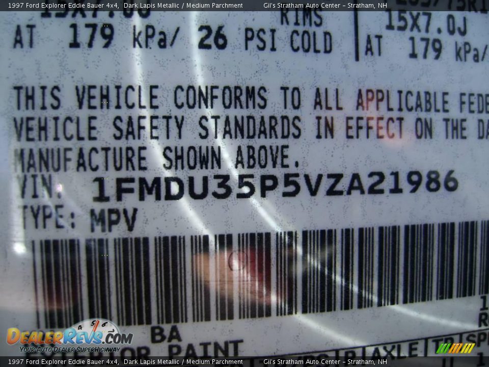 1997 Ford Explorer Eddie Bauer 4x4 Dark Lapis Metallic / Medium Parchment Photo #16