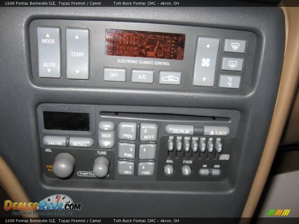 1998 Pontiac Bonneville SLE Topaz Firemist / Camel Photo #12