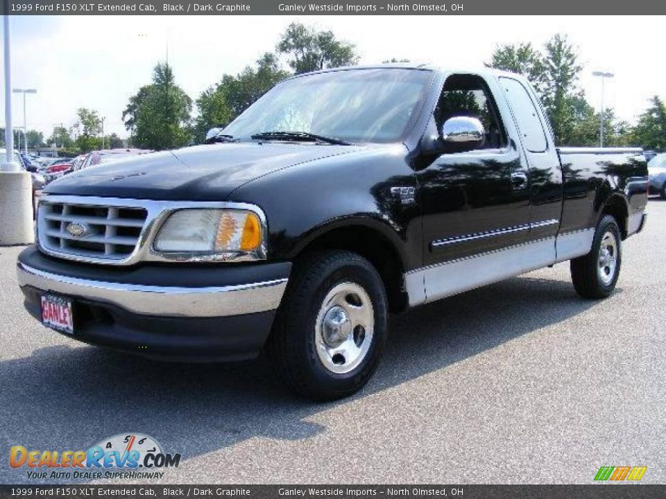 1999 Ford F150 XLT Extended Cab Black / Dark Graphite Photo #1