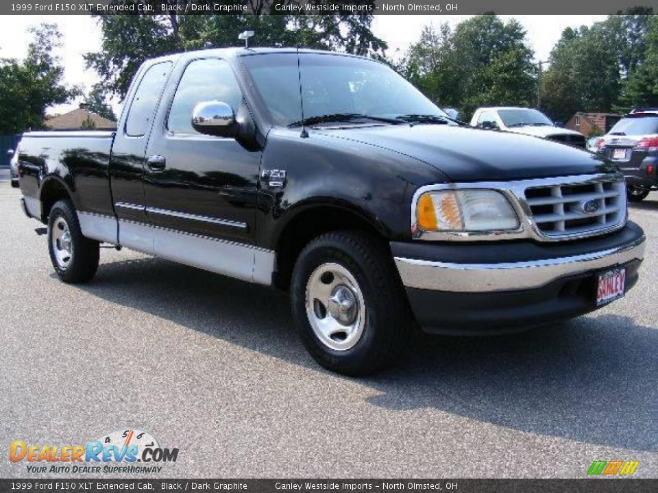 1999 Ford F150 XLT Extended Cab Black / Dark Graphite Photo #7