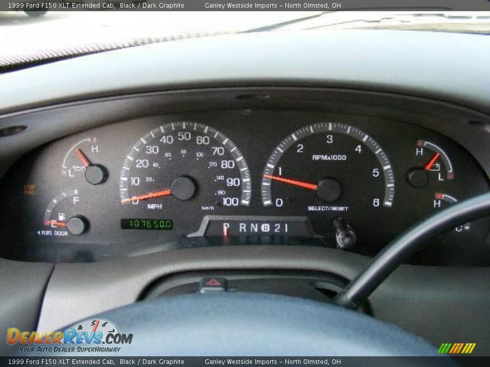 1999 Ford F150 XLT Extended Cab Black / Dark Graphite Photo #16