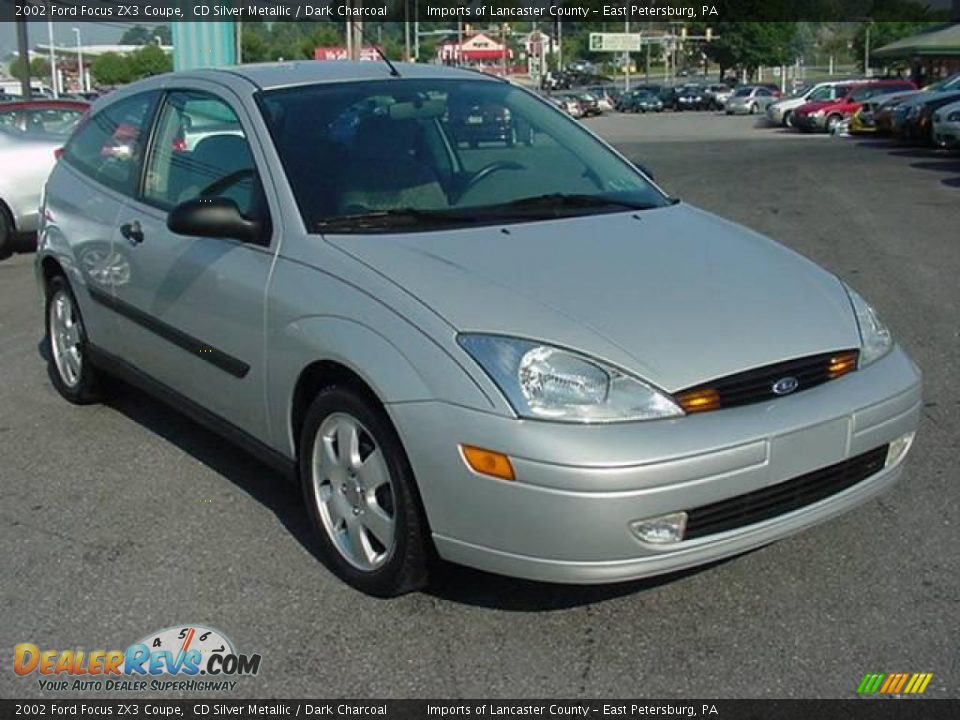 2002 Ford Focus ZX3 Coupe CD Silver Metallic / Dark Charcoal Photo #1