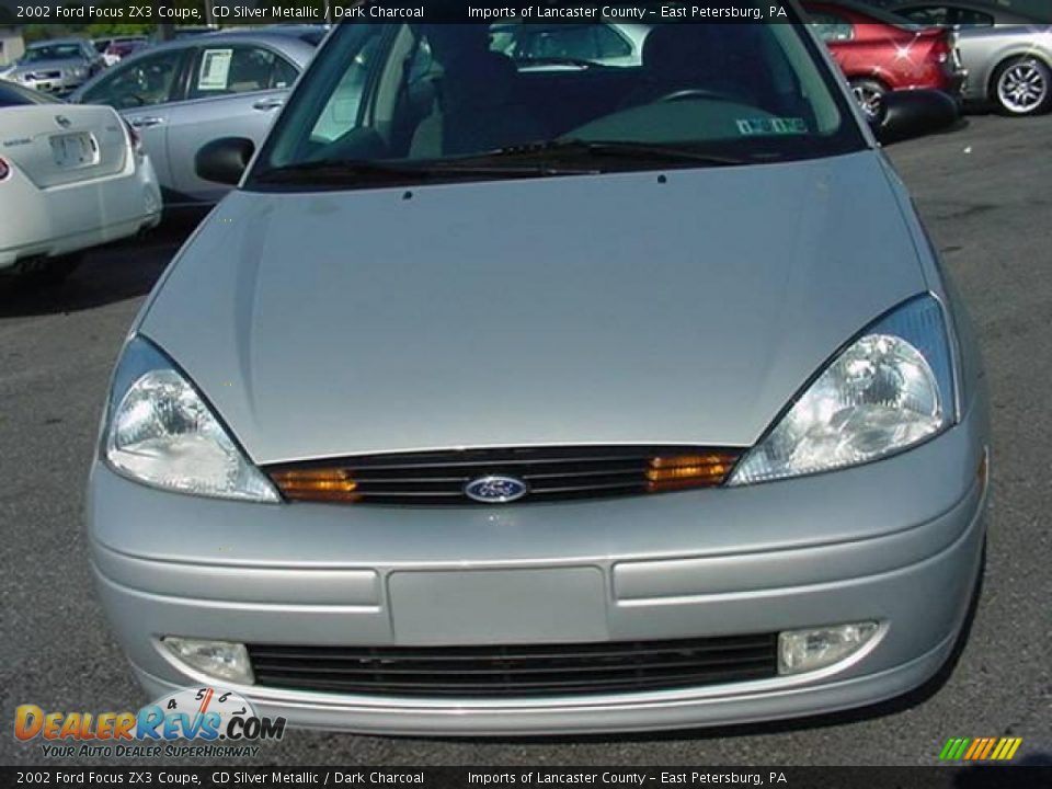 2002 Ford Focus ZX3 Coupe CD Silver Metallic / Dark Charcoal Photo #2