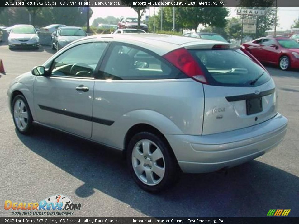 2002 Ford Focus ZX3 Coupe CD Silver Metallic / Dark Charcoal Photo #4