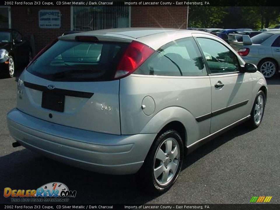 2002 Ford Focus ZX3 Coupe CD Silver Metallic / Dark Charcoal Photo #6