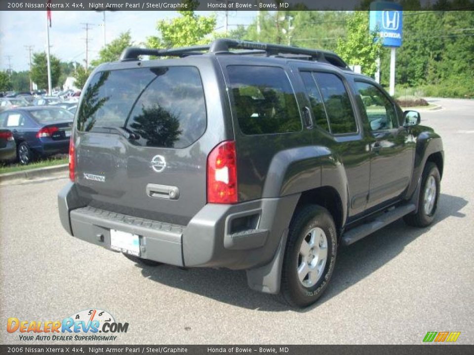 2006 Nissan Xterra X 4x4 Night Armor Pearl / Steel/Graphite Photo #3