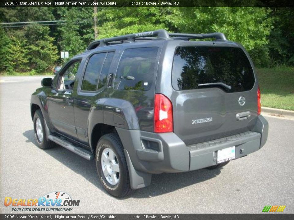 2006 Nissan Xterra X 4x4 Night Armor Pearl / Steel/Graphite Photo #5