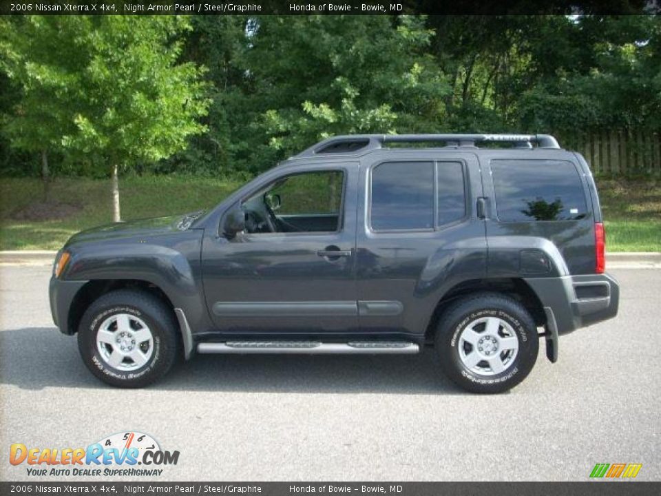 2006 Nissan Xterra X 4x4 Night Armor Pearl / Steel/Graphite Photo #6