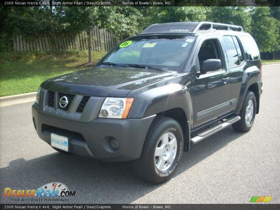 2006 Nissan Xterra X 4x4 Night Armor Pearl / Steel/Graphite Photo #7