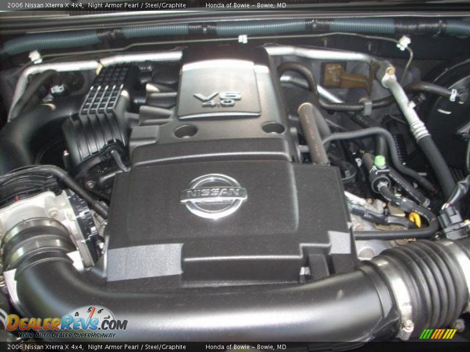 2006 Nissan Xterra X 4x4 Night Armor Pearl / Steel/Graphite Photo #9