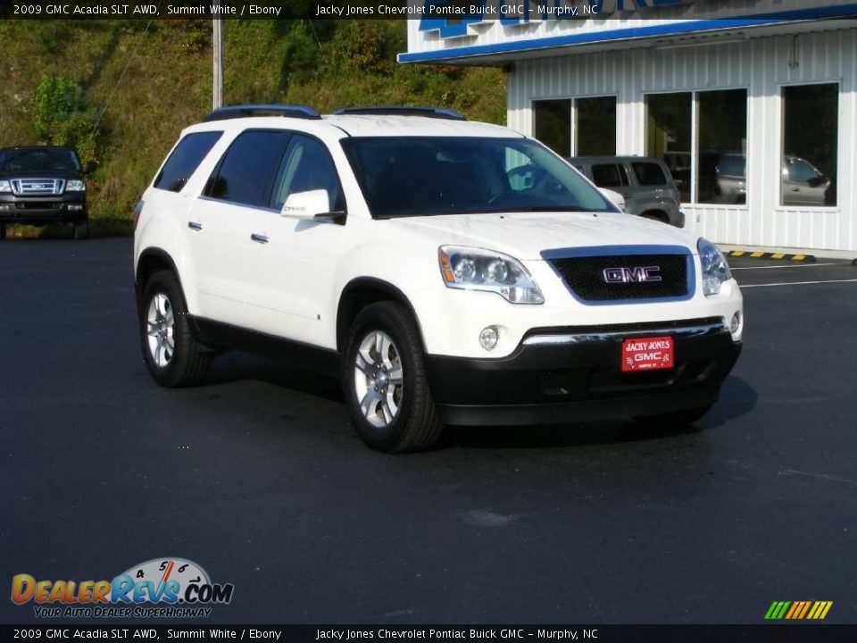 2009 GMC Acadia SLT AWD Summit White / Ebony Photo #2
