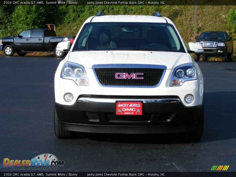 2009 GMC Acadia SLT AWD Summit White / Ebony Photo #3