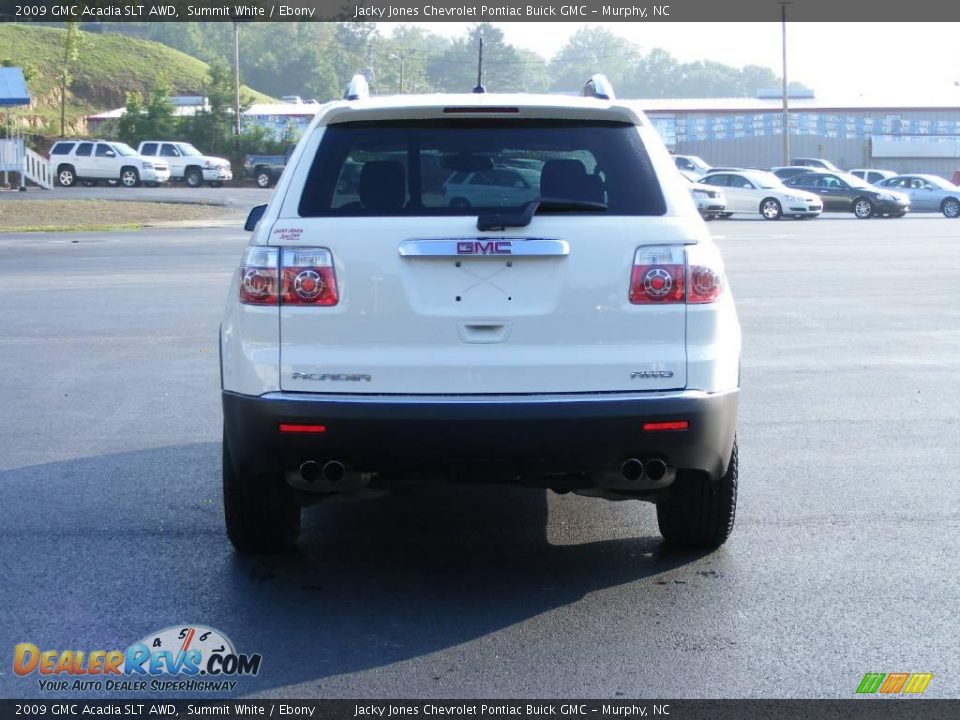 2009 GMC Acadia SLT AWD Summit White / Ebony Photo #7