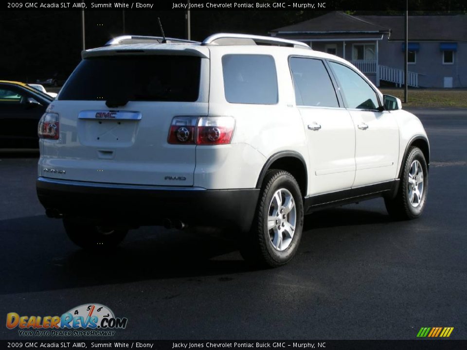 2009 GMC Acadia SLT AWD Summit White / Ebony Photo #8