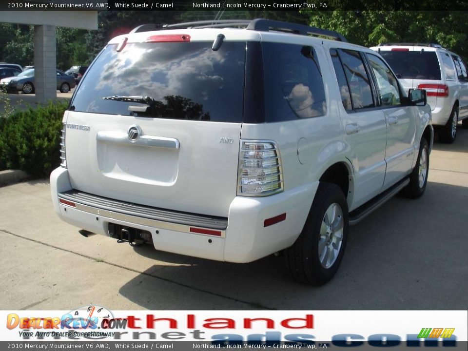 2010 Mercury Mountaineer V6 AWD White Suede / Camel Photo #2