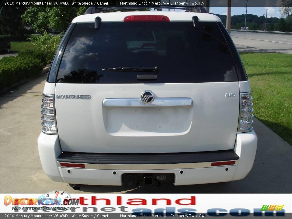 2010 Mercury Mountaineer V6 AWD White Suede / Camel Photo #3