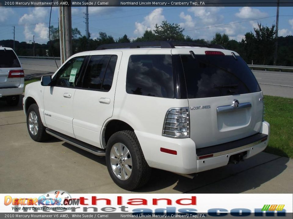 2010 Mercury Mountaineer V6 AWD White Suede / Camel Photo #4