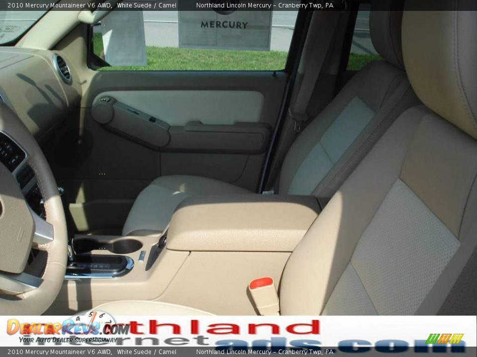 2010 Mercury Mountaineer V6 AWD White Suede / Camel Photo #8