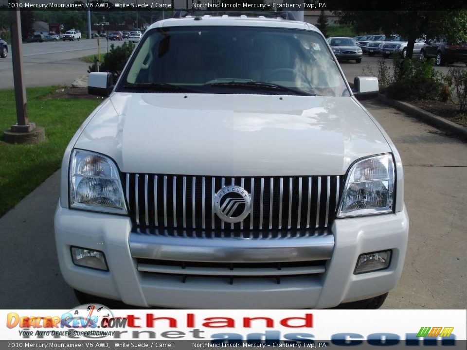 2010 Mercury Mountaineer V6 AWD White Suede / Camel Photo #14