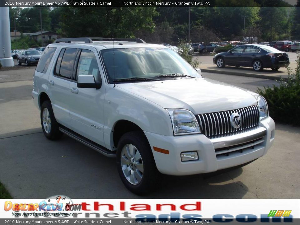 2010 Mercury Mountaineer V6 AWD White Suede / Camel Photo #15