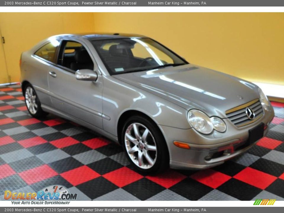 2003 Mercedes-Benz C C320 Sport Coupe Pewter Silver Metallic / Charcoal Photo #1