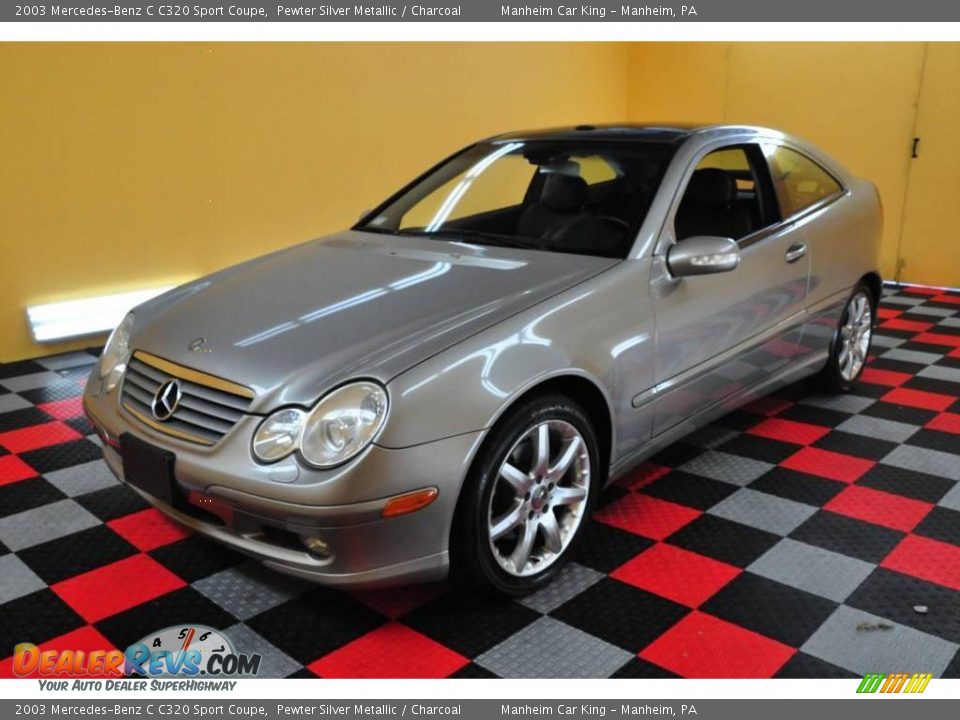 2003 Mercedes-Benz C C320 Sport Coupe Pewter Silver Metallic / Charcoal Photo #3