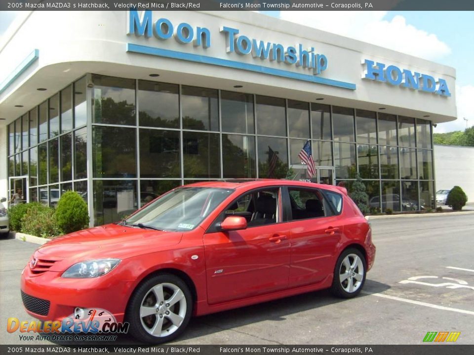 2005 Mazda MAZDA3 s Hatchback Velocity Red Mica / Black/Red Photo #1