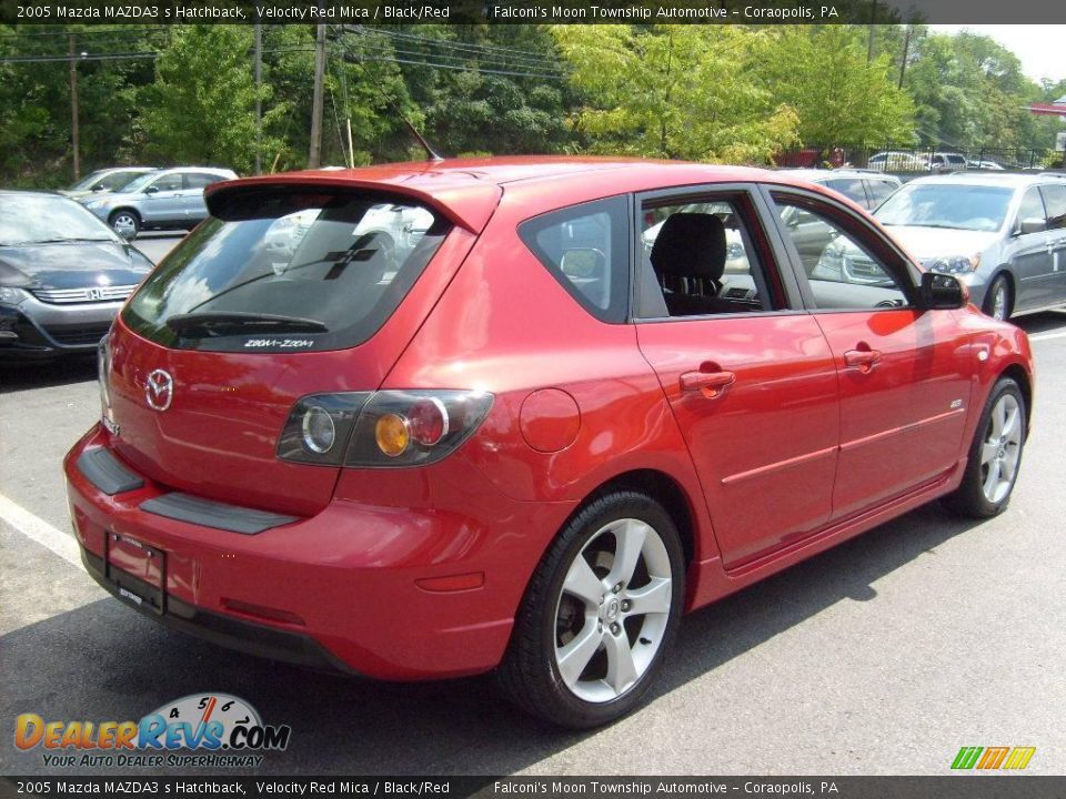 2005 Mazda MAZDA3 s Hatchback Velocity Red Mica / Black/Red Photo #4