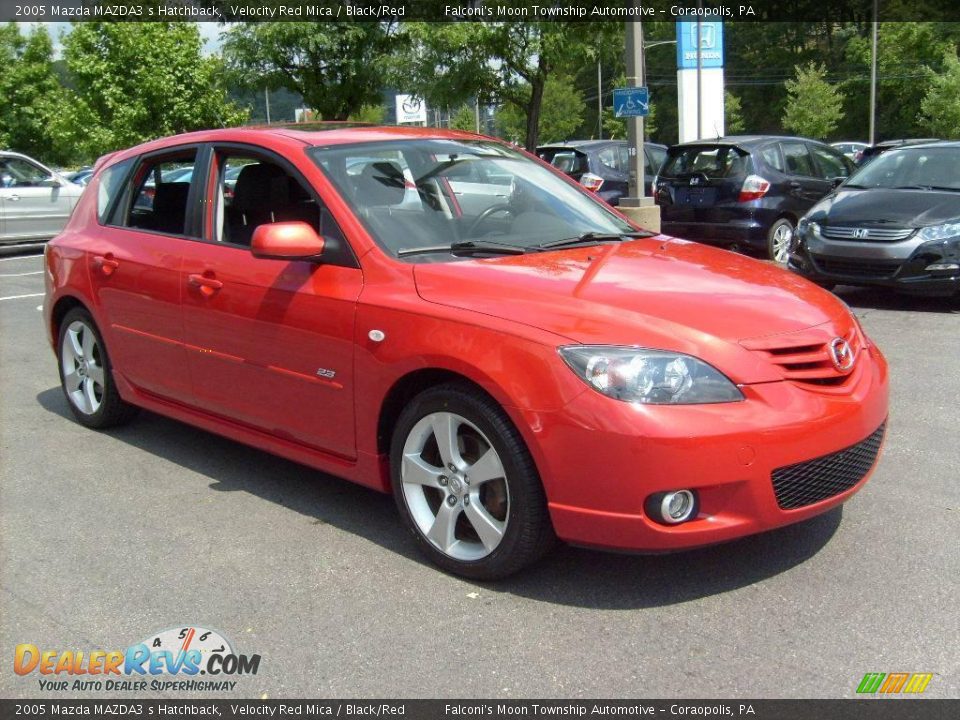 2005 Mazda MAZDA3 s Hatchback Velocity Red Mica / Black/Red Photo #5