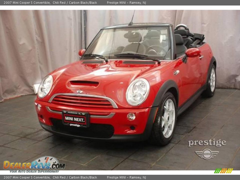 2007 Mini Cooper S Convertible Chili Red / Carbon Black/Black Photo #1