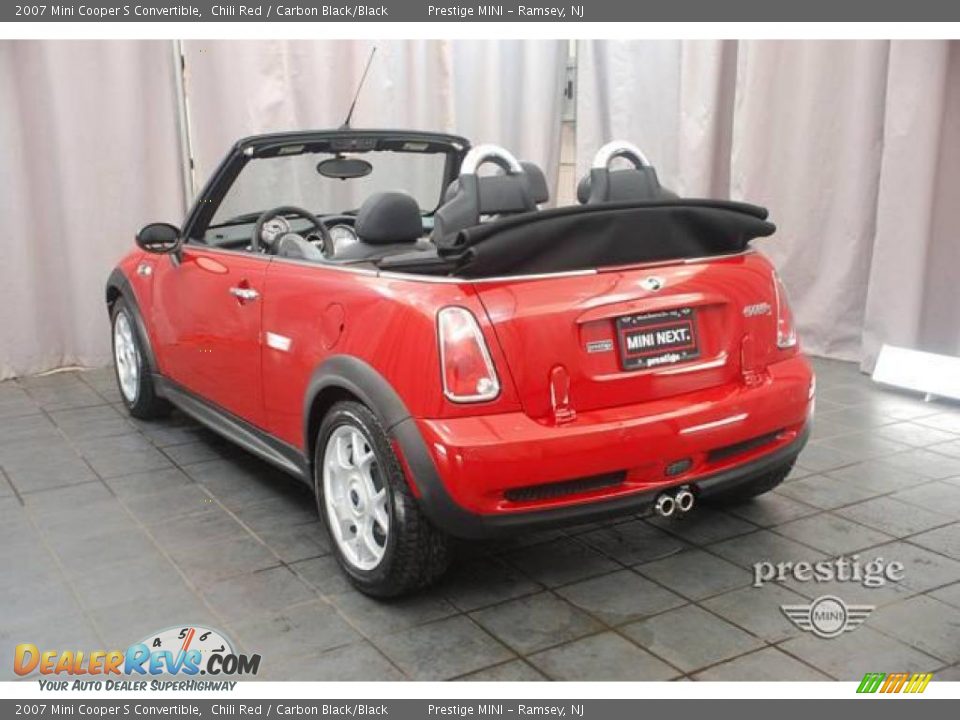2007 Mini Cooper S Convertible Chili Red / Carbon Black/Black Photo #3