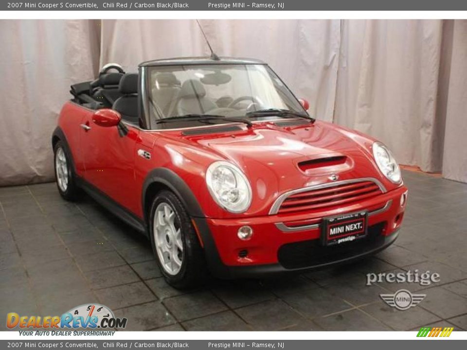 2007 Mini Cooper S Convertible Chili Red / Carbon Black/Black Photo #6