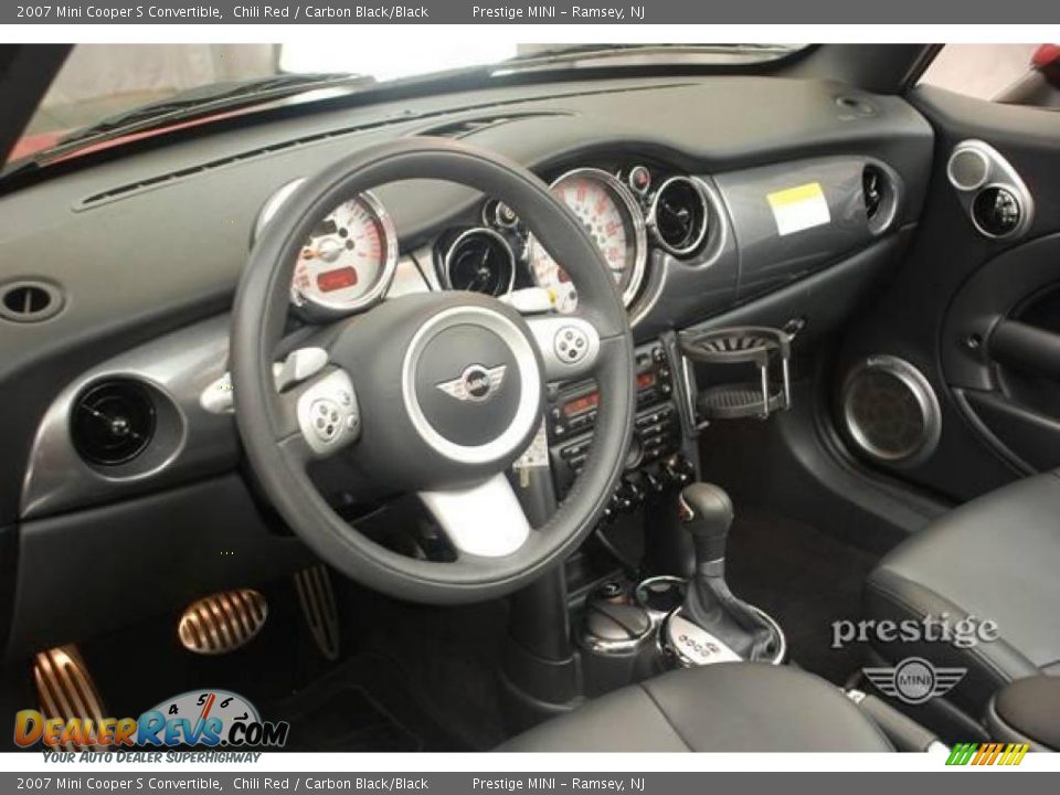 2007 Mini Cooper S Convertible Chili Red / Carbon Black/Black Photo #10