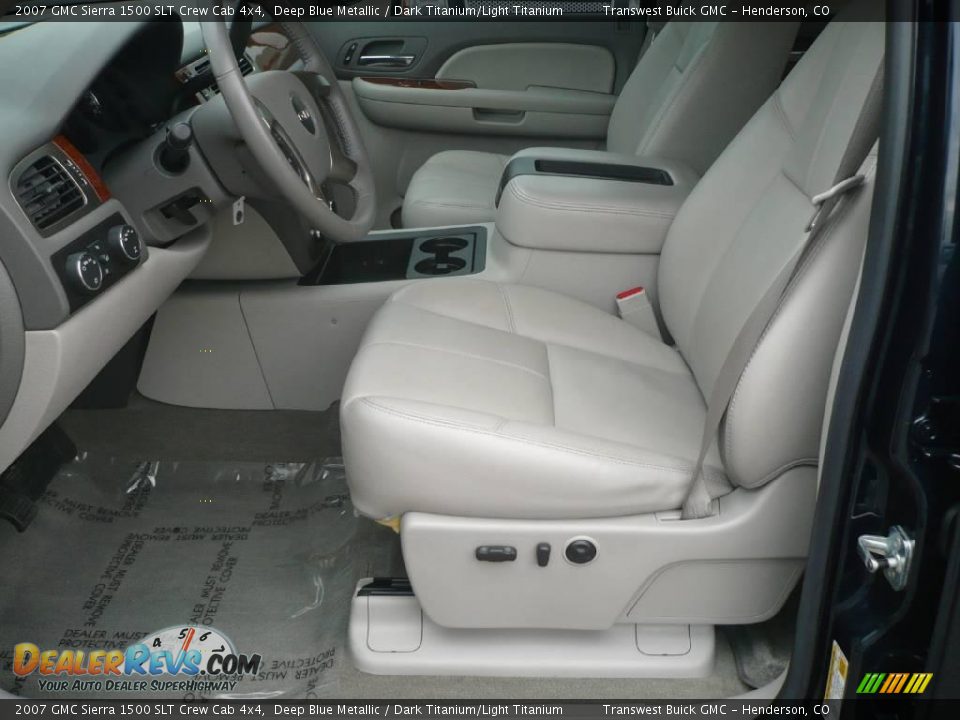 2007 GMC Sierra 1500 SLT Crew Cab 4x4 Deep Blue Metallic / Dark Titanium/Light Titanium Photo #8