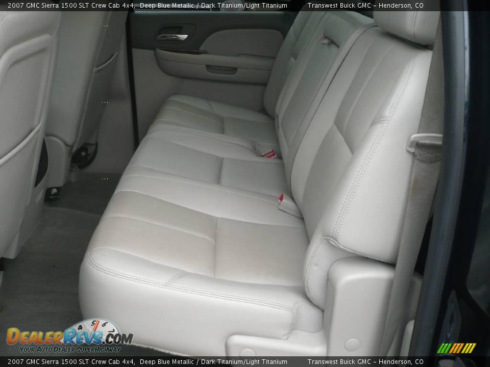 2007 GMC Sierra 1500 SLT Crew Cab 4x4 Deep Blue Metallic / Dark Titanium/Light Titanium Photo #9