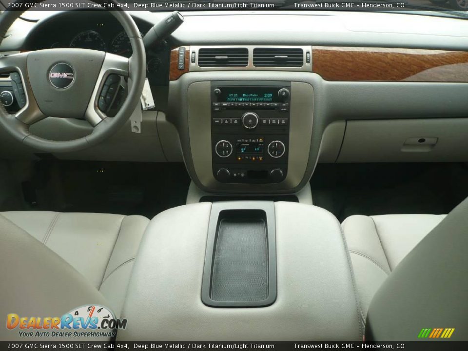 2007 GMC Sierra 1500 SLT Crew Cab 4x4 Deep Blue Metallic / Dark Titanium/Light Titanium Photo #11