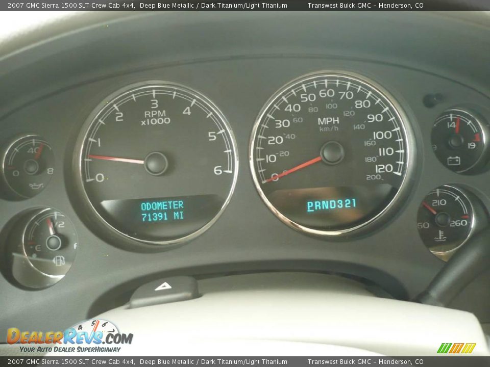 2007 GMC Sierra 1500 SLT Crew Cab 4x4 Deep Blue Metallic / Dark Titanium/Light Titanium Photo #13