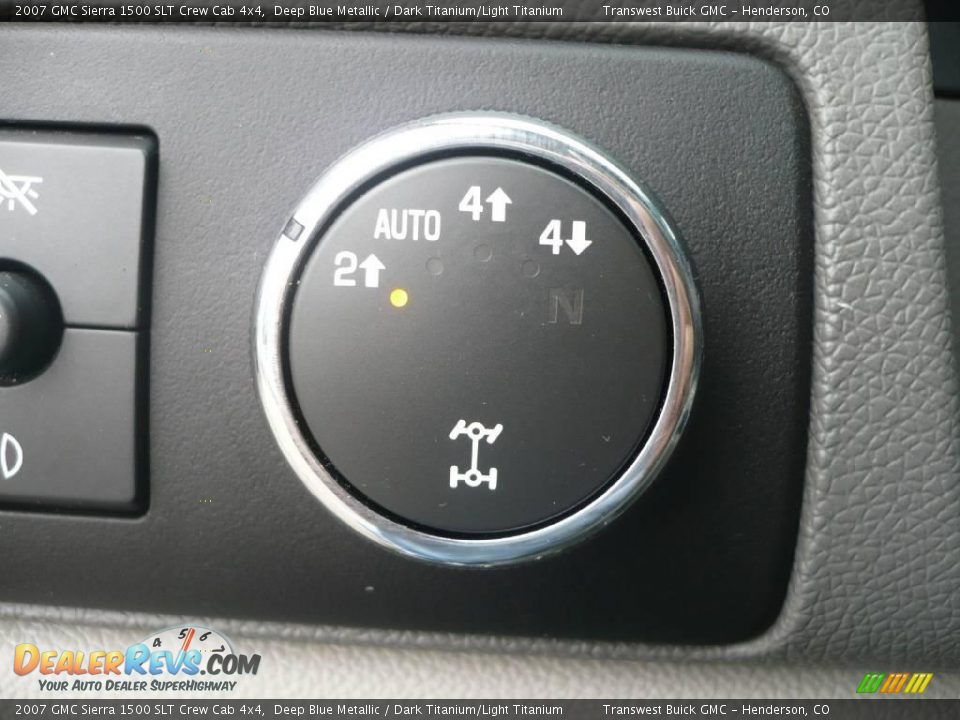 2007 GMC Sierra 1500 SLT Crew Cab 4x4 Deep Blue Metallic / Dark Titanium/Light Titanium Photo #16