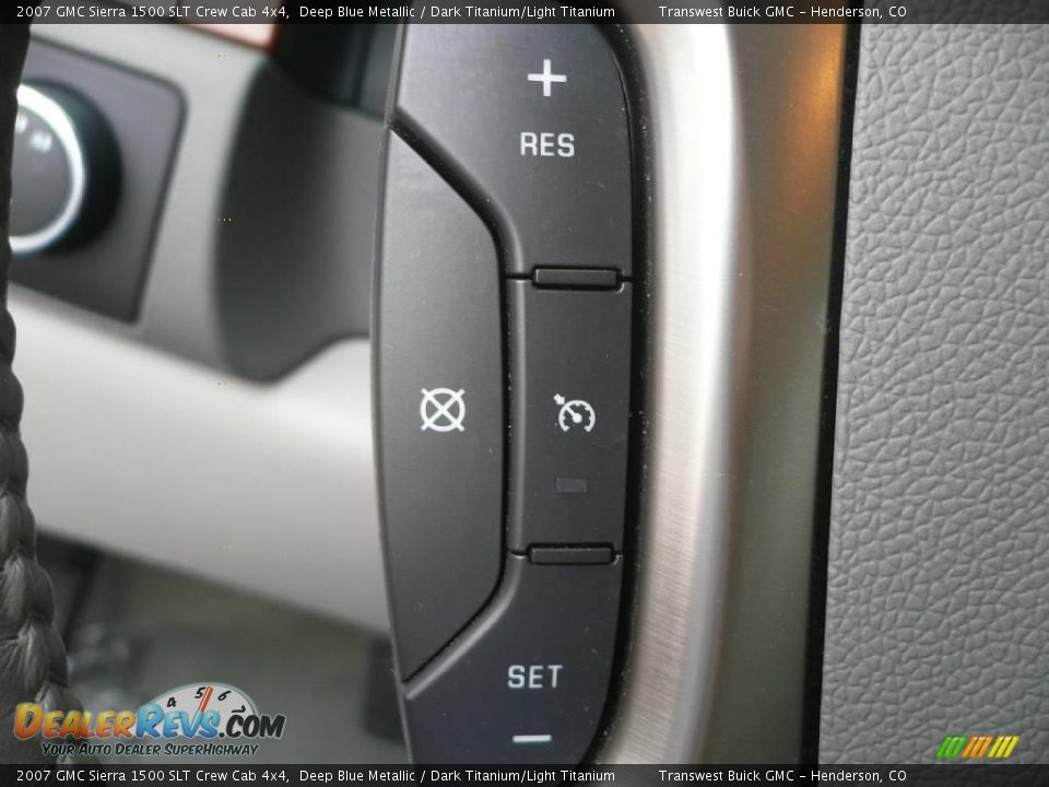 2007 GMC Sierra 1500 SLT Crew Cab 4x4 Deep Blue Metallic / Dark Titanium/Light Titanium Photo #17