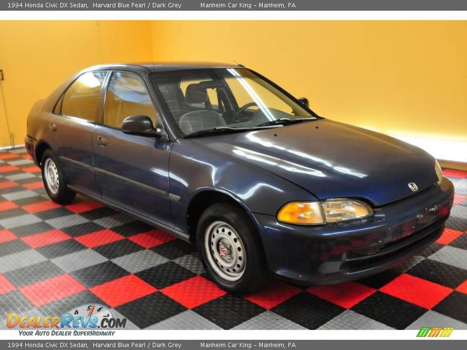 1994 Honda Civic DX Sedan Harvard Blue Pearl / Dark Grey Photo #1