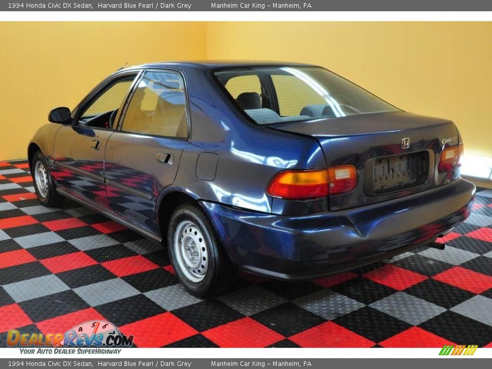1994 Honda Civic DX Sedan Harvard Blue Pearl / Dark Grey Photo #4