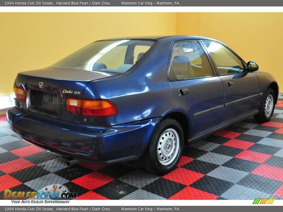1994 Honda Civic DX Sedan Harvard Blue Pearl / Dark Grey Photo #6