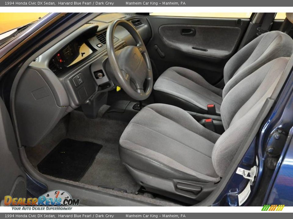 1994 Honda Civic DX Sedan Harvard Blue Pearl / Dark Grey Photo #11